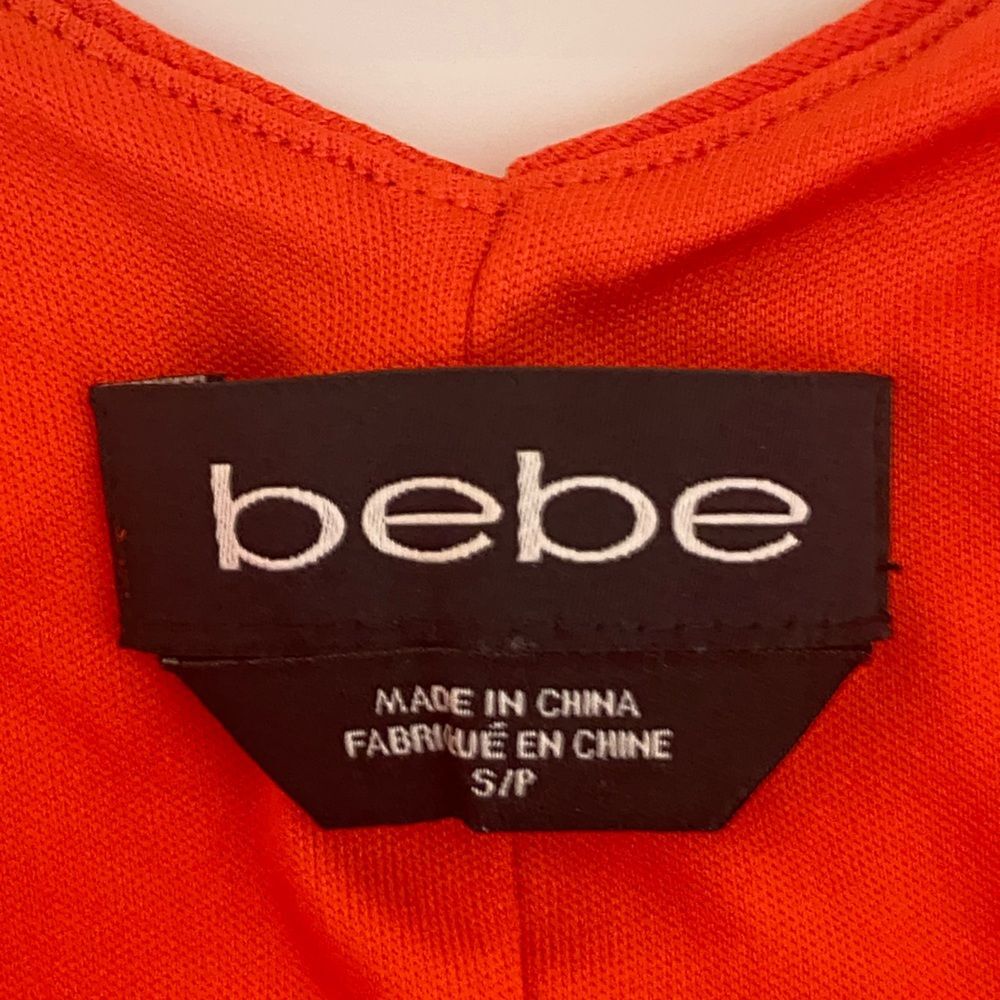 BEBE - Orange Strappy bandage Bodycon Mini Dress - size S - Picture 3 of 6